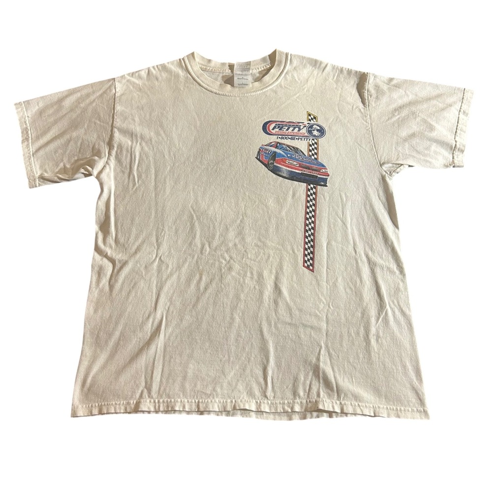Richard Petty Driving Experience NASCAR Graphic T-Shirt White Large Gildan 43